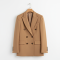 Camel Double Breasted Blazer