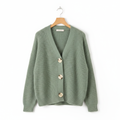 Ribbed Knit Button Cardigan